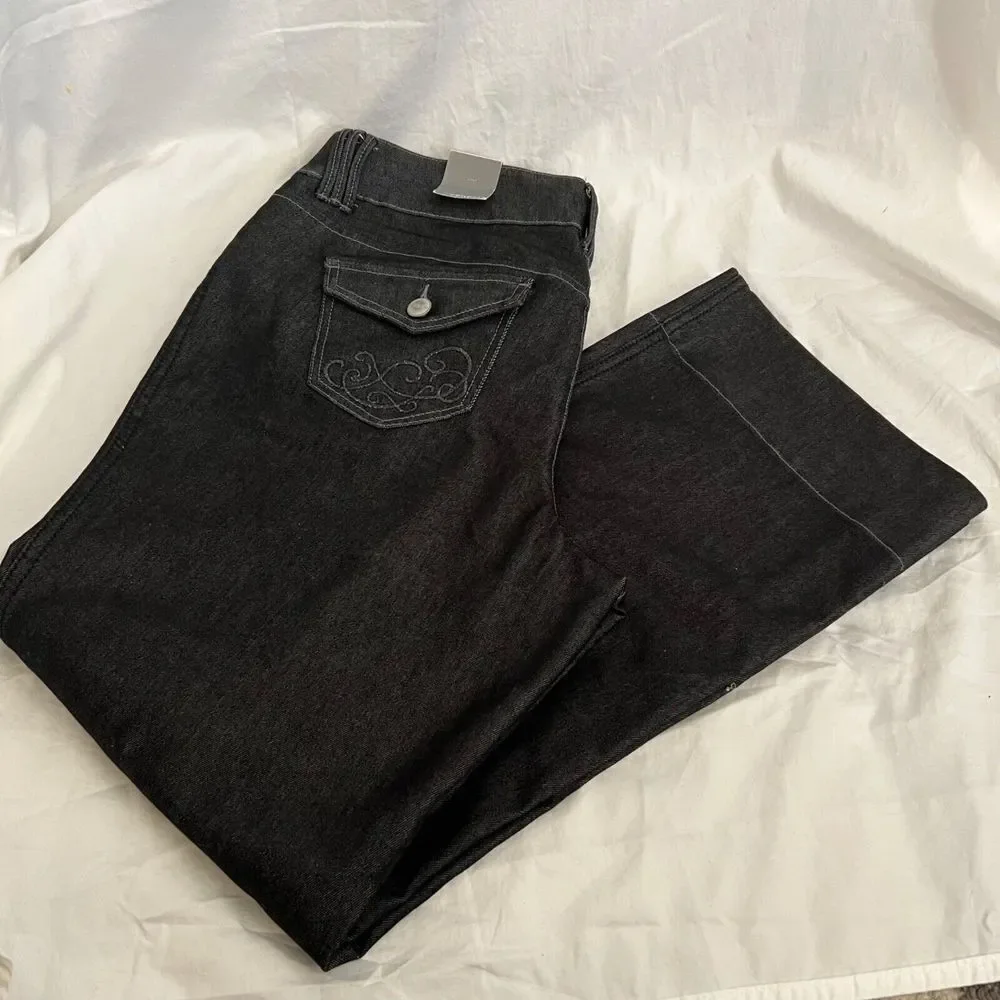 NWT VINTAGE VENEZIA WOMAN'S‎ TROUSER WIDE LEG JEAN PLUS SIZE 16